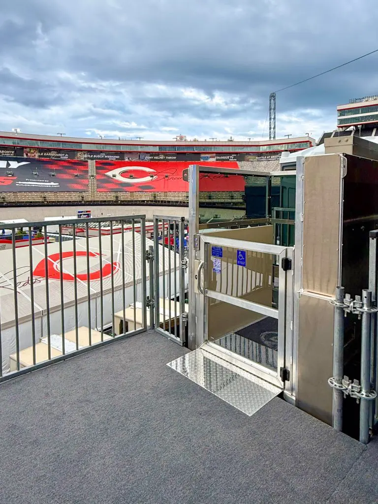 ADA Lift Rentals 12' lift at the MLB Speedway Classic